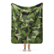 M90 Swedish Woodland CAMO Sherpa Blanket - 50″×60″