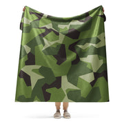 M90 Swedish Woodland CAMO Sherpa Blanket - 60″×80″