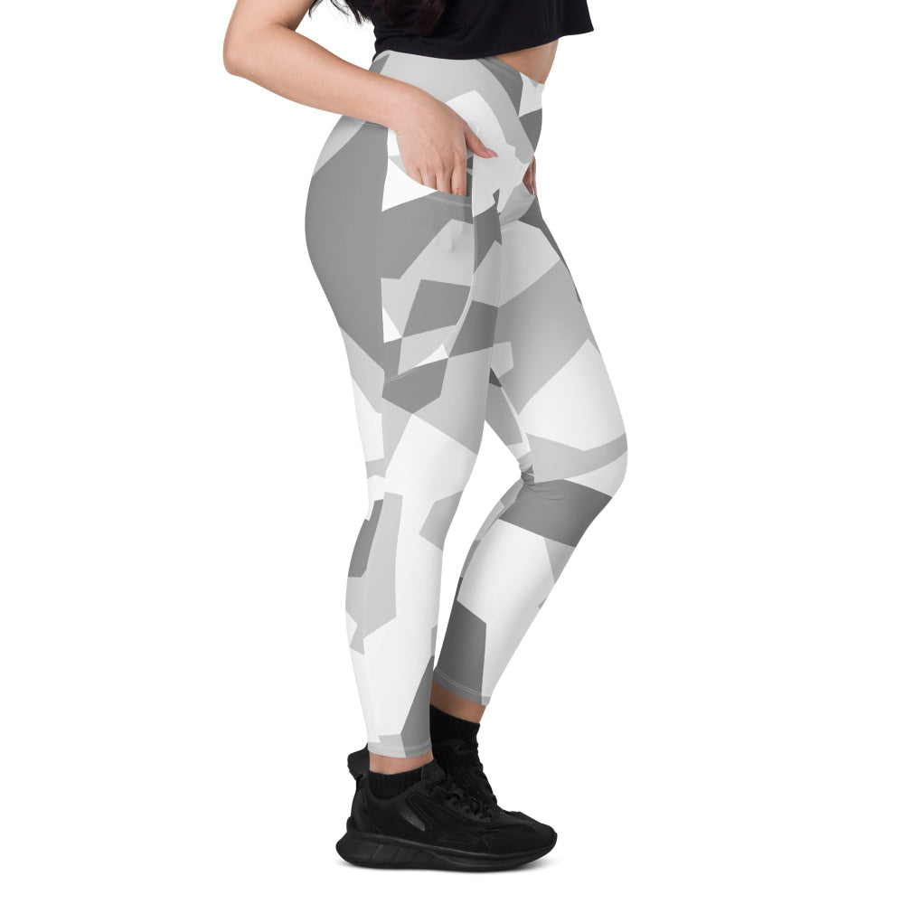 Swedish M90 Snow CAMO Leggings with pockets - Womens With Pockets