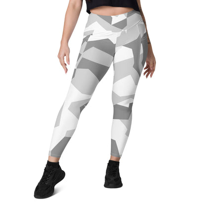 Swedish M90 Snow CAMO Leggings with pockets - Womens With Pockets