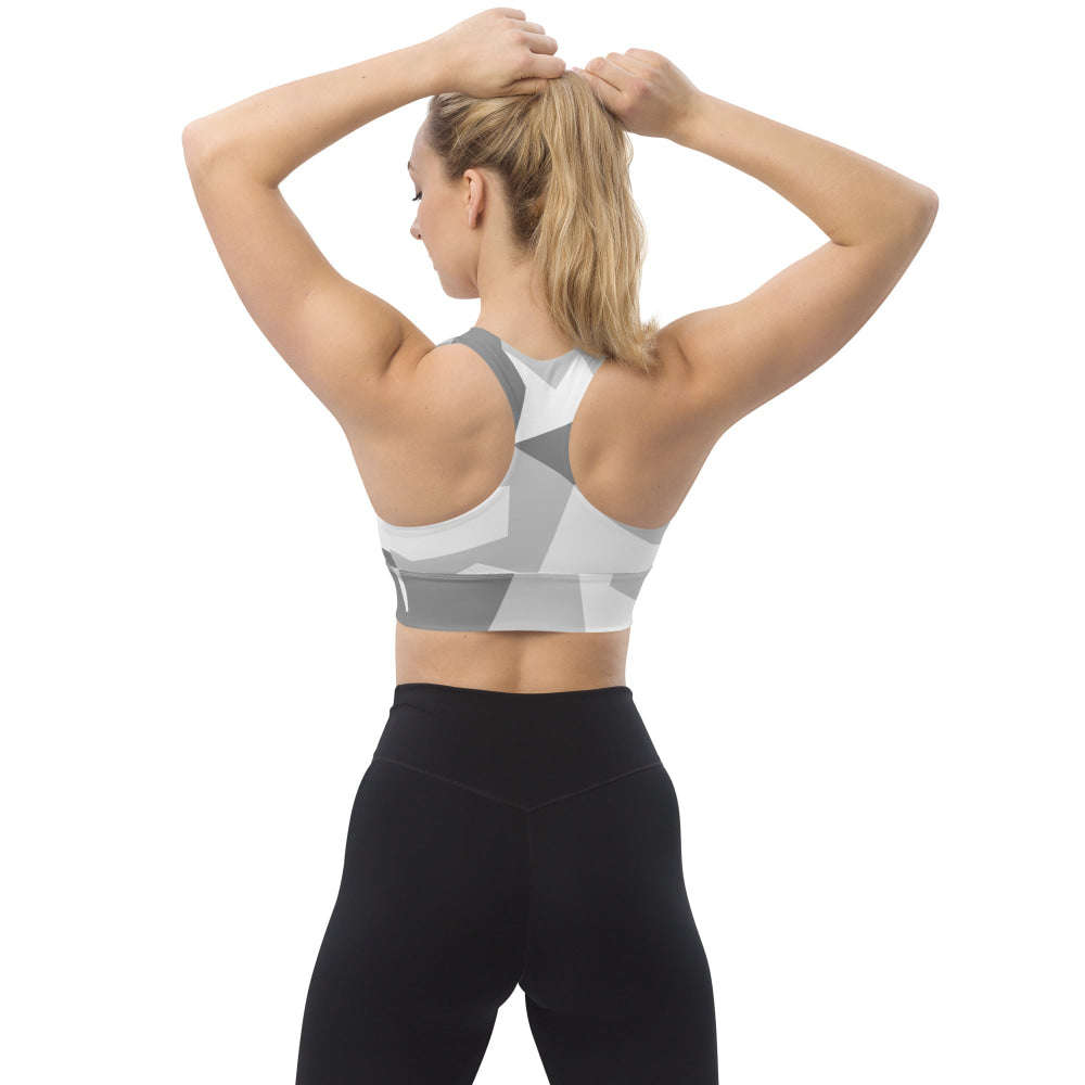 Swedish M90 Snow CAMO Longline sports bra - Womens Sports Bra