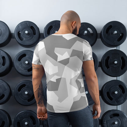 Swedish M90 Snow CAMO Mens Athletic T-shirt - T-Shirts