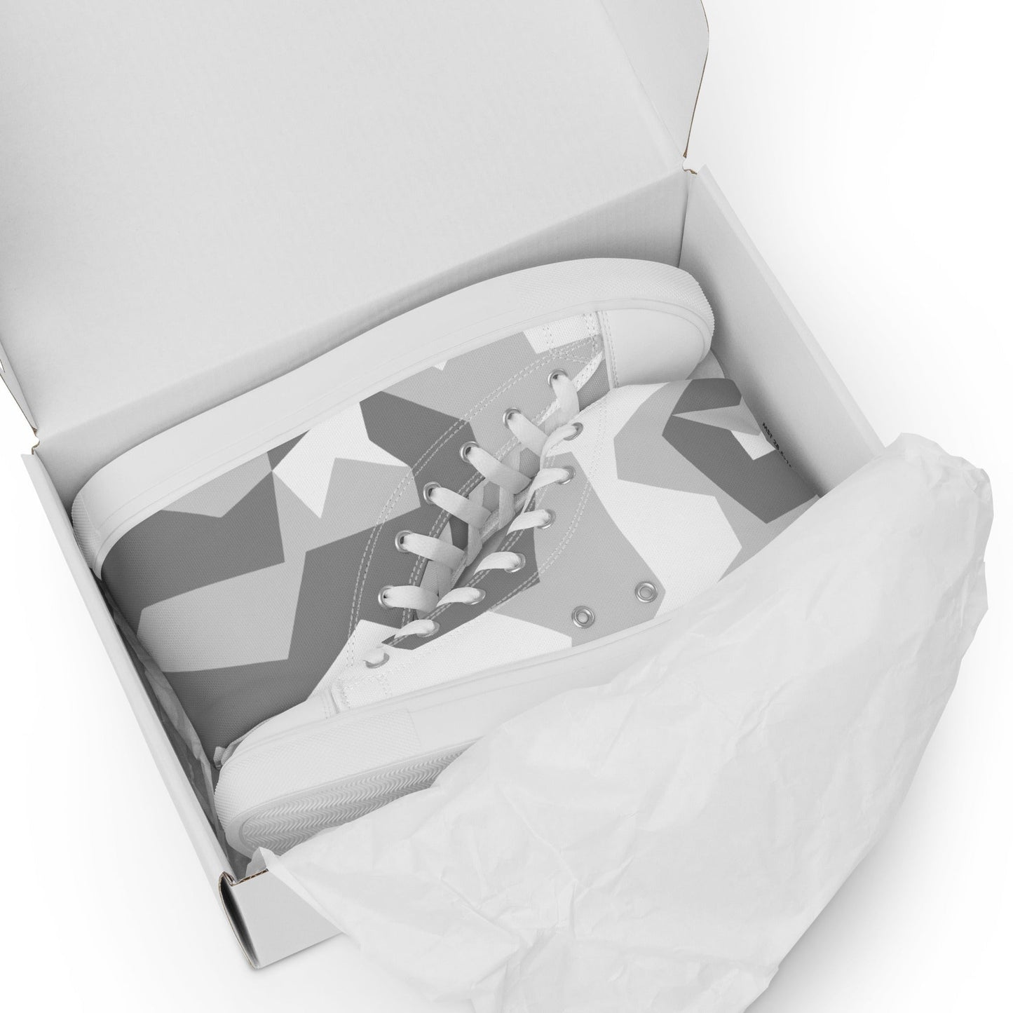 Swedish M90 Snow CAMO Mens high top canvas shoes - High Top Canvas Shoes