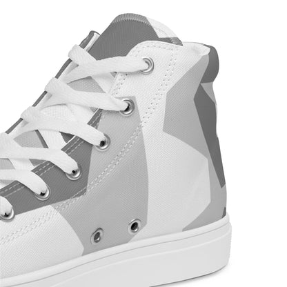 Swedish M90 Snow CAMO Mens high top canvas shoes - High Top Canvas Shoes