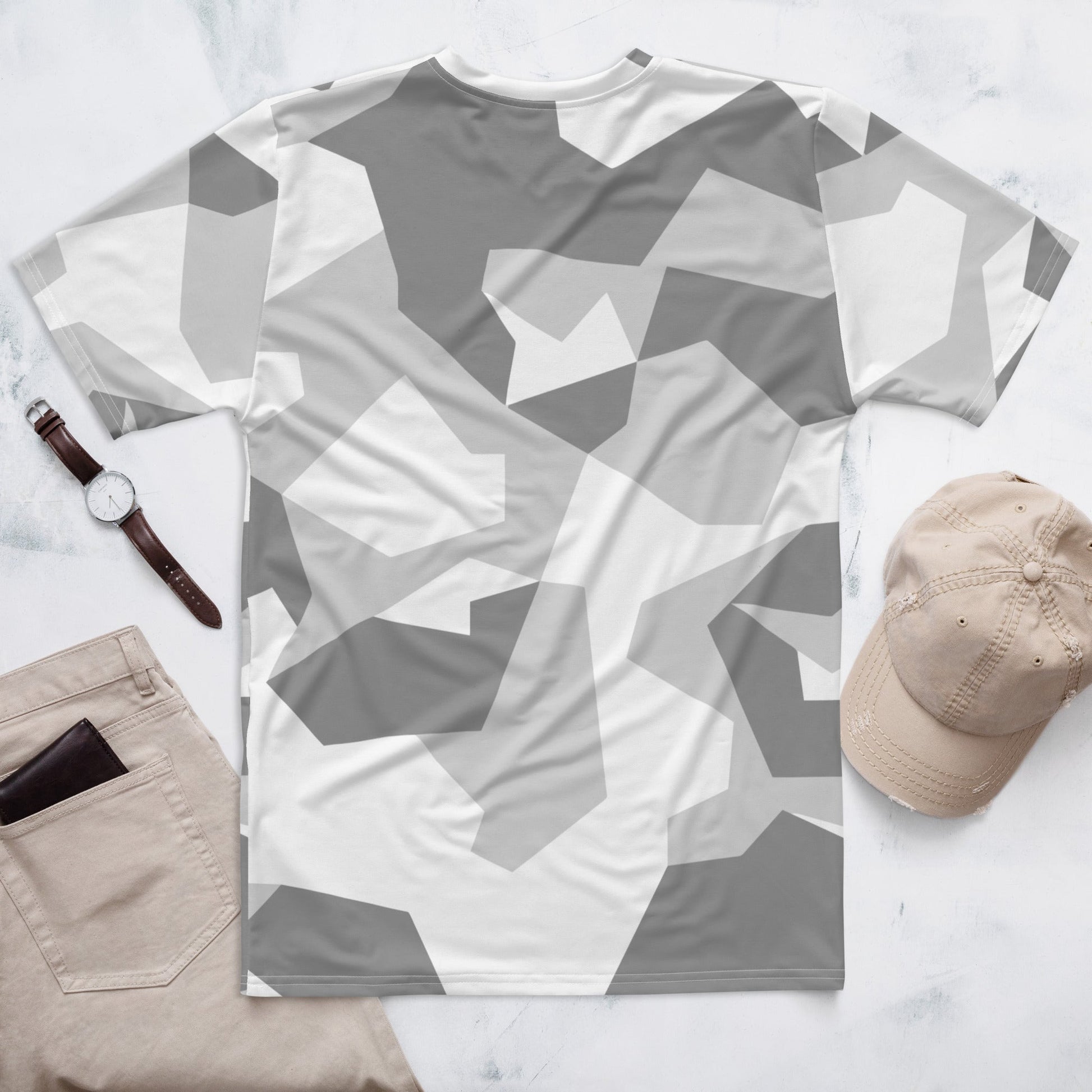 Swedish M90 Snow CAMO Mens T-shirt - T-Shirts