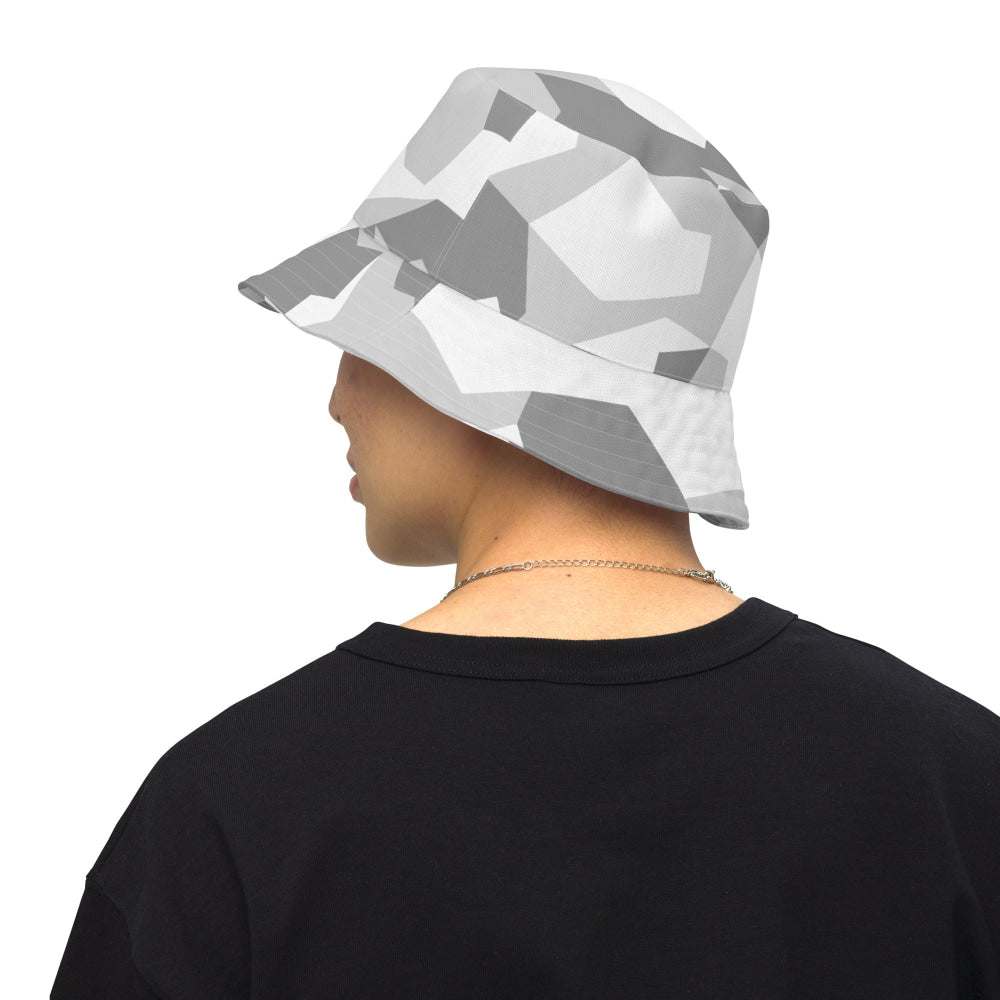 Swedish M90 Snow CAMO Reversible bucket hat - Bucket Hat