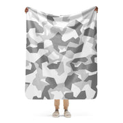 M90 Swedish Snow CAMO Sherpa Blanket - 50″×60″