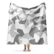 M90 Swedish Snow CAMO Sherpa Blanket - 60″×80″