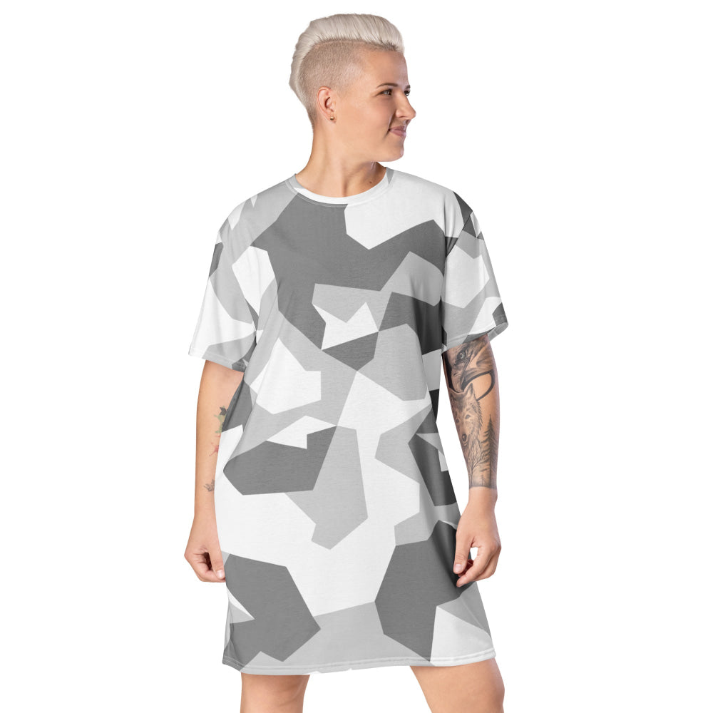 Swedish M90 Snow CAMO T-shirt dress - 2XS - Womens T-Shirt Dress