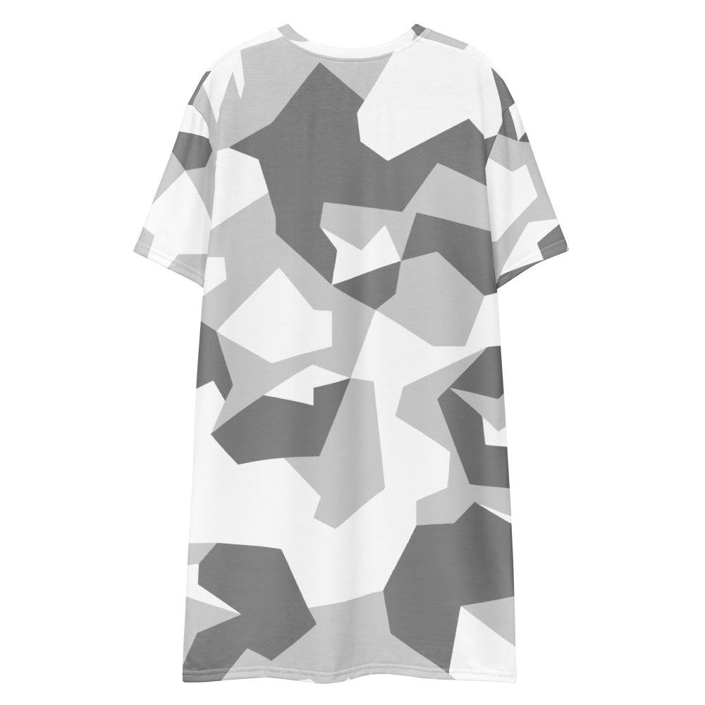 Swedish M90 Snow CAMO T-shirt dress - Womens T-Shirt Dress