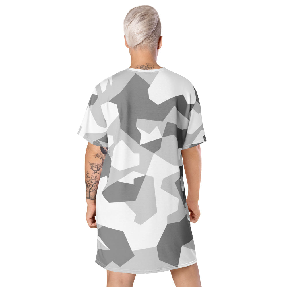 Swedish M90 Snow CAMO T-shirt dress - Womens T-Shirt Dress