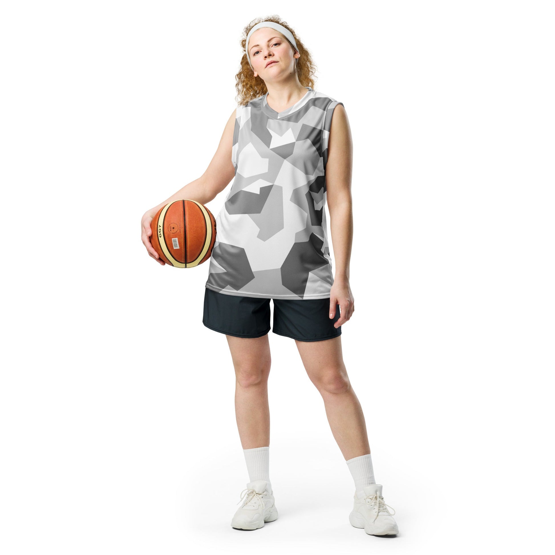 Swedish M90 Snow CAMO unisex basketball jersey Basketball Jerseys
