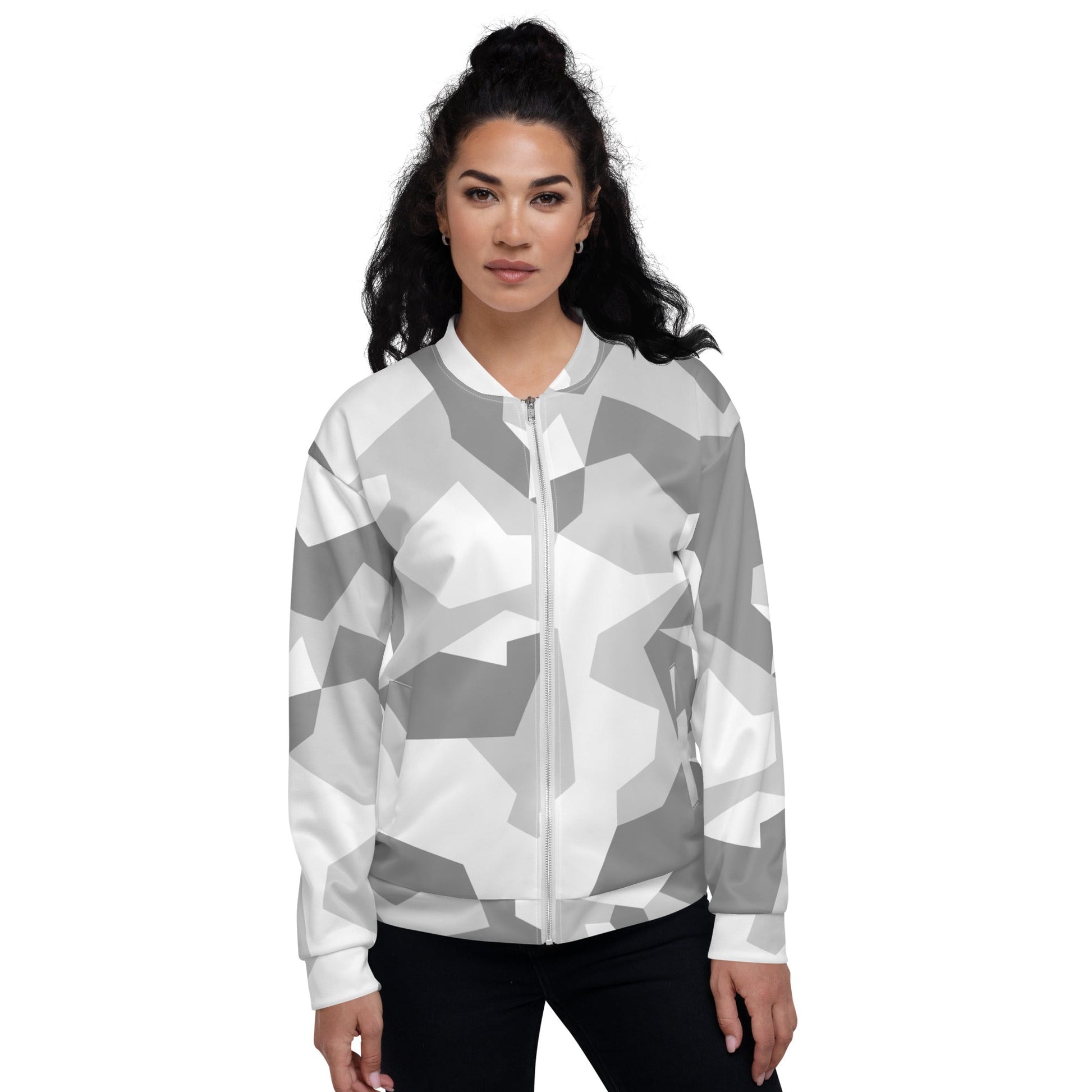 Swedish M90 Snow CAMO Unisex Bomber Jacket - Jackets
