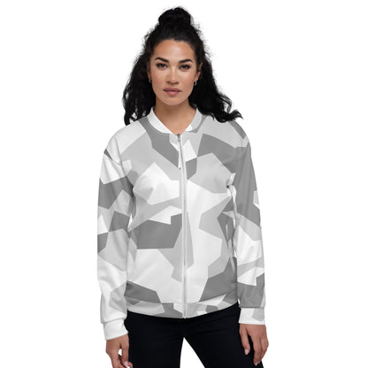 Swedish M90 Snow CAMO Unisex Bomber Jacket - Jackets