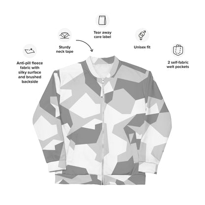 Swedish M90 Snow CAMO Unisex Bomber Jacket - Jackets