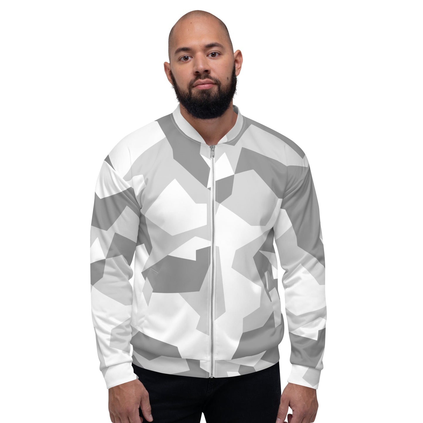 Swedish M90 Snow CAMO Unisex Bomber Jacket - Jackets