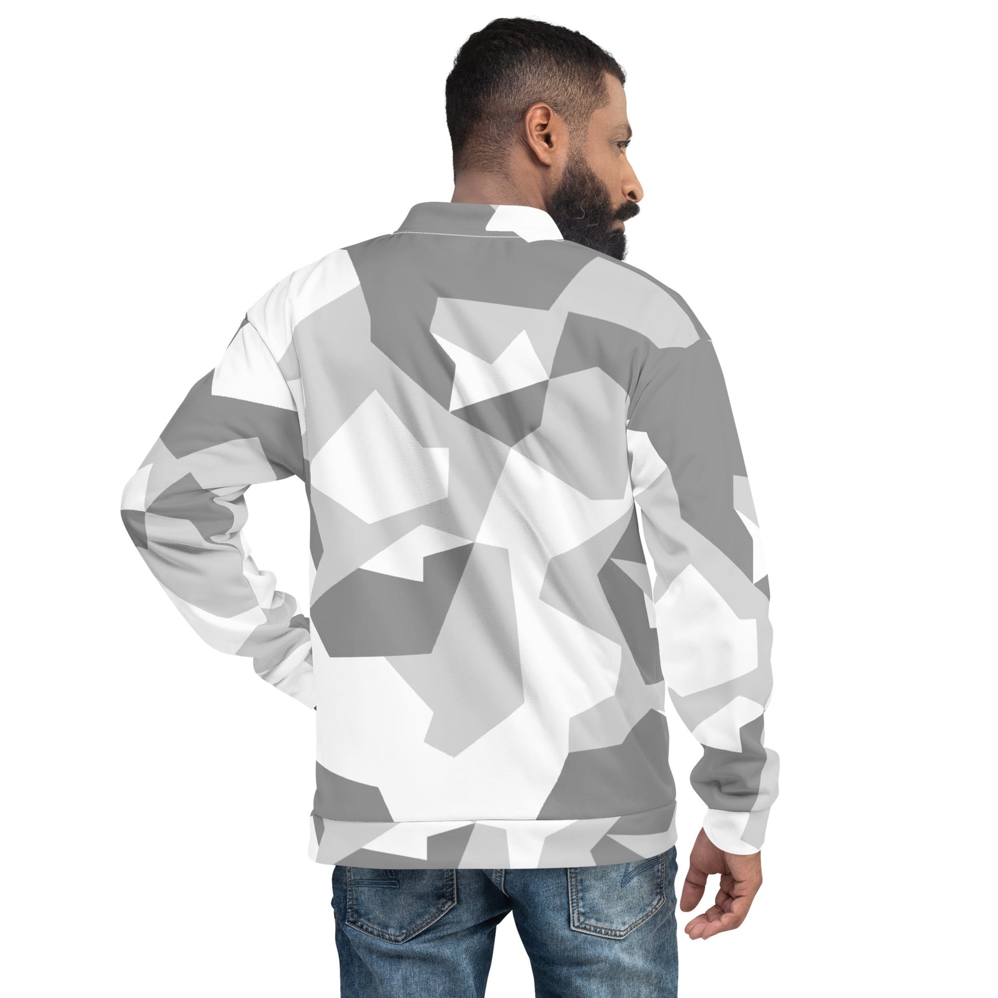 Swedish M90 Snow CAMO Unisex Bomber Jacket - Jackets