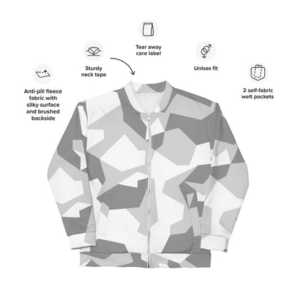 Swedish M90 Snow CAMO Unisex Bomber Jacket