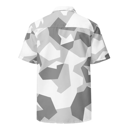 Swedish M90 Snow CAMO Unisex button shirt - Button Shirt