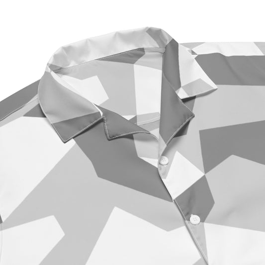 Swedish M90 Snow CAMO Unisex button shirt - Button Shirts