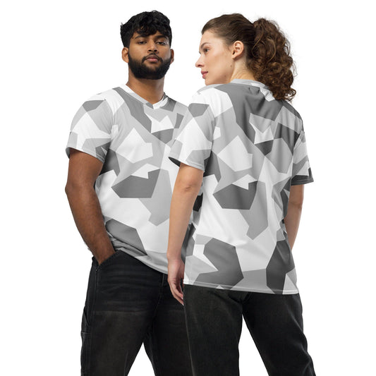 Swedish M90 Snow CAMO unisex sports jersey - 2XS - Unisex Sports Jersey