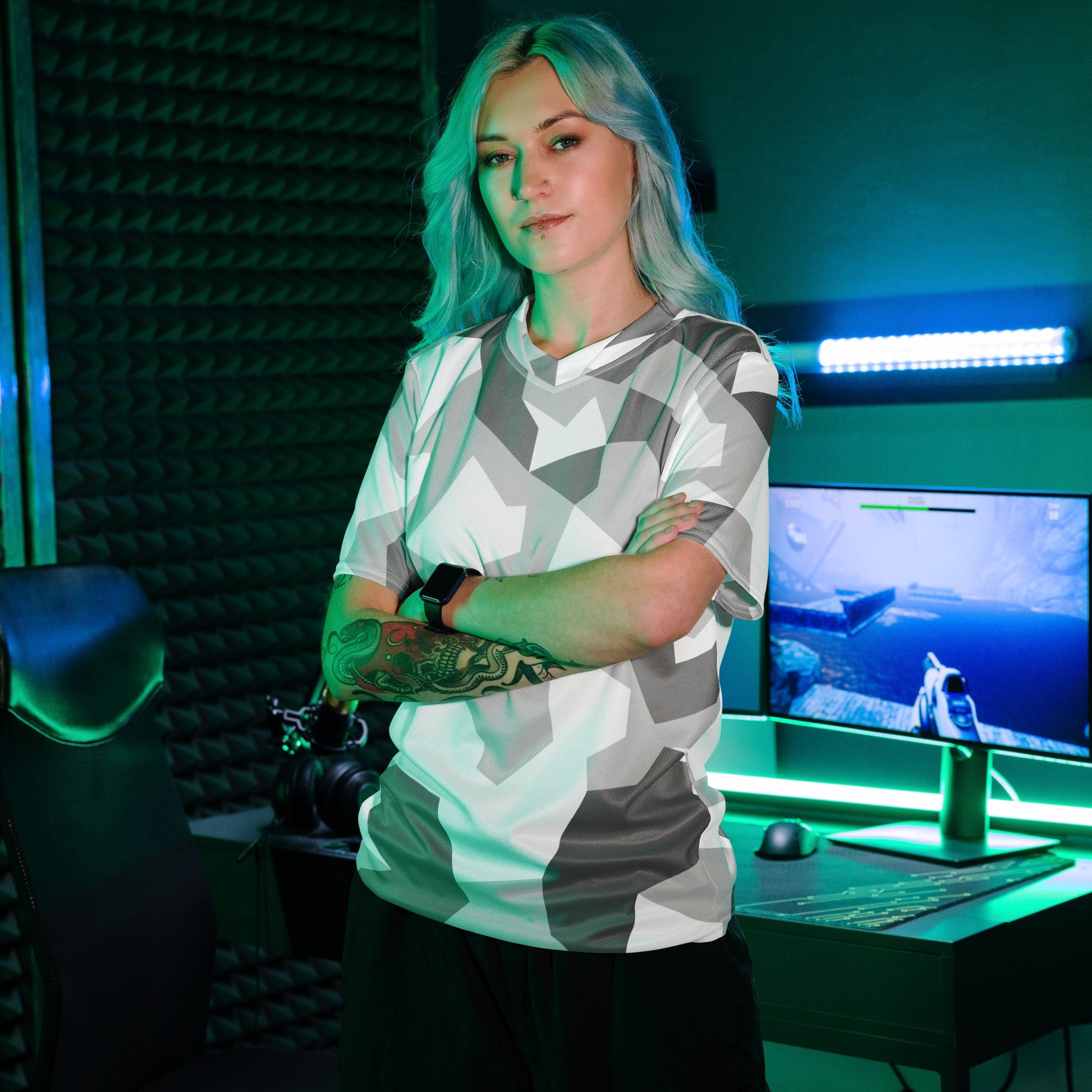 Swedish M90 Snow CAMO unisex sports jersey Sports Jerseys