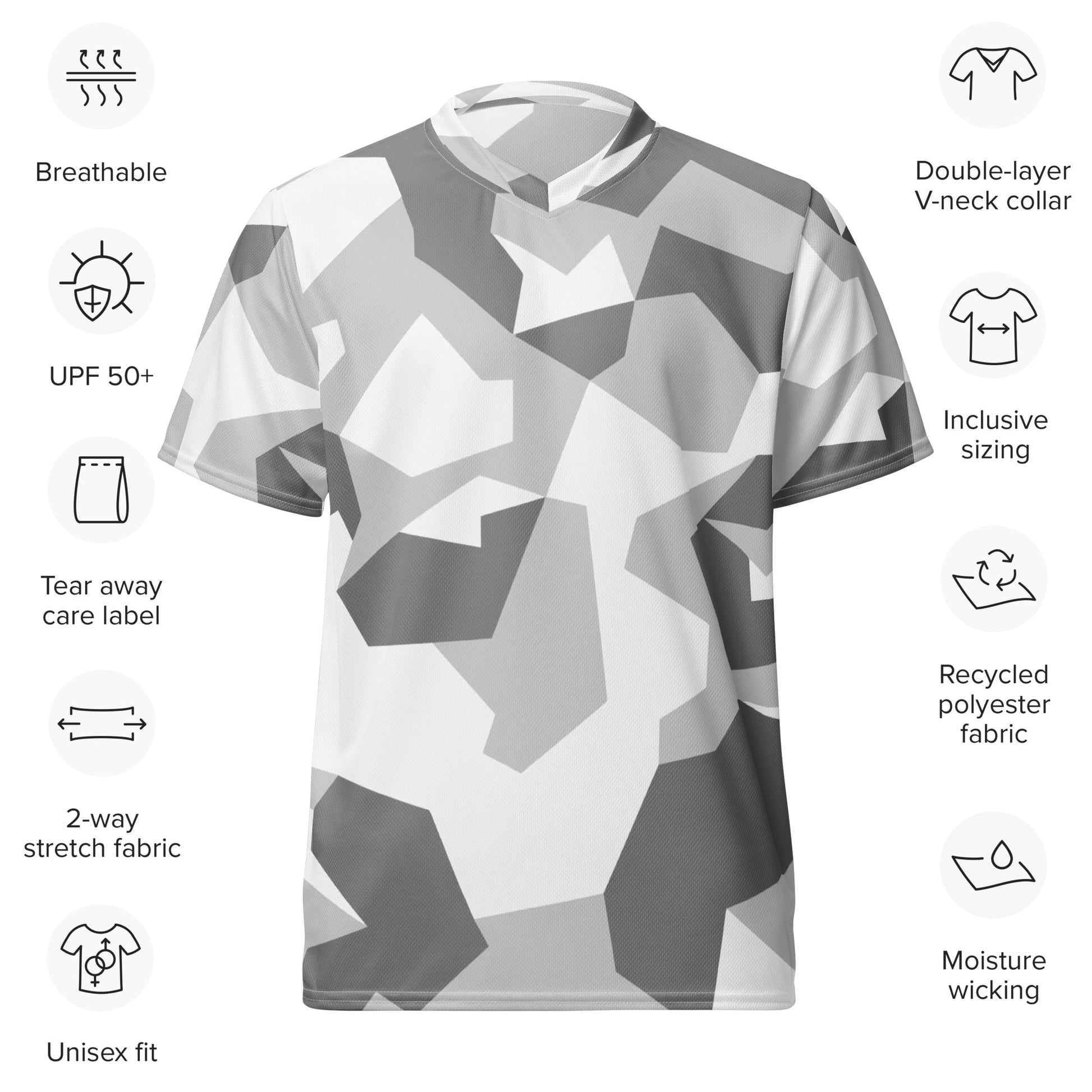 Swedish M90 Snow CAMO unisex sports jersey Sports Jerseys