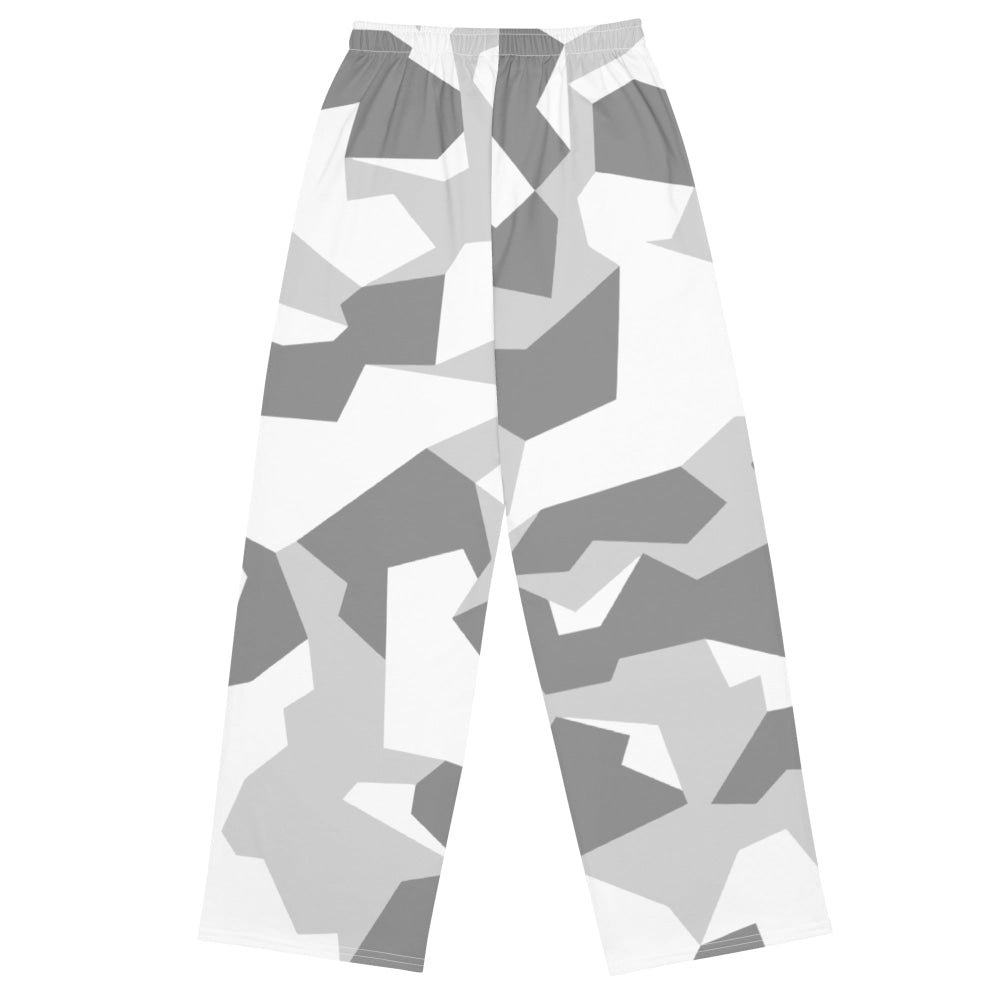 Swedish M90 Snow CAMO unisex wide-leg pants - Unisex Wide-Leg Pants