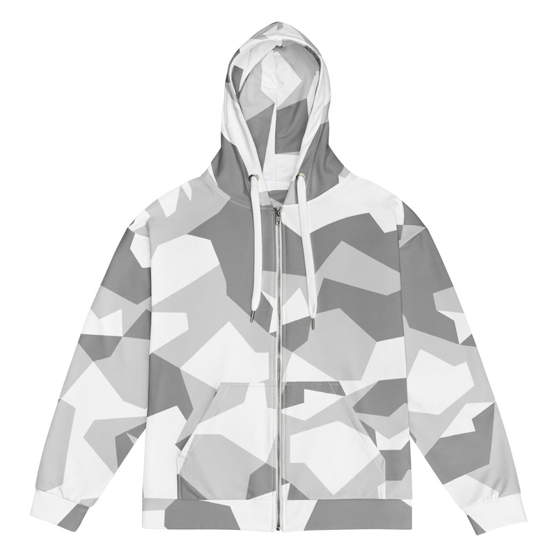 M90 Swedish Snow CAMO Unisex Zip Hoodie - 2XS