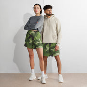 M90 Swedish Woodland CAMO Unisex Athletic Long Shorts