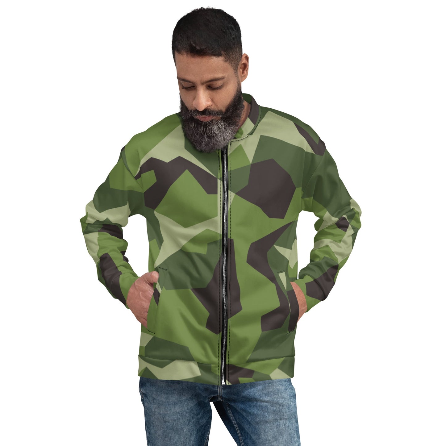Swedish M90 CAMO Unisex Bomber Jacket - Jackets
