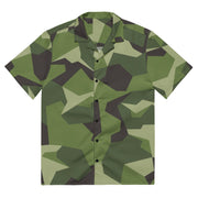 M90 Swedish Woodland CAMO Unisex Short-Sleeve Button Shirt - 2XS