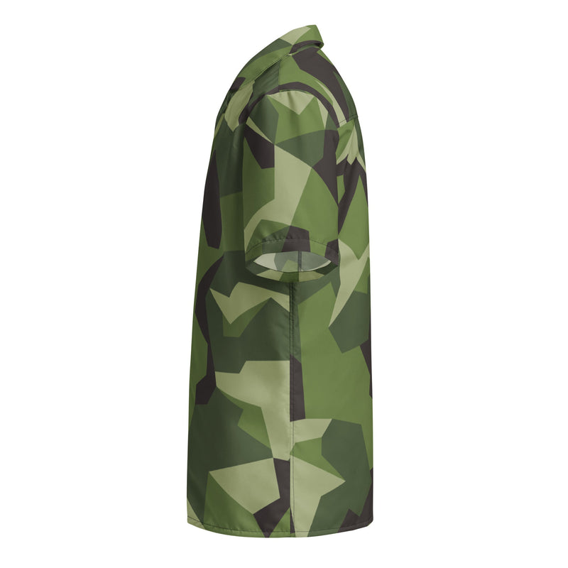 M90 Swedish Woodland CAMO Unisex Short-Sleeve Button Shirt