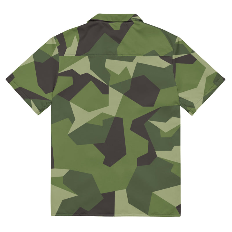 M90 Swedish Woodland CAMO Unisex Short-Sleeve Button Shirt