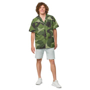M90 Swedish Woodland CAMO Unisex Short-Sleeve Button Shirt