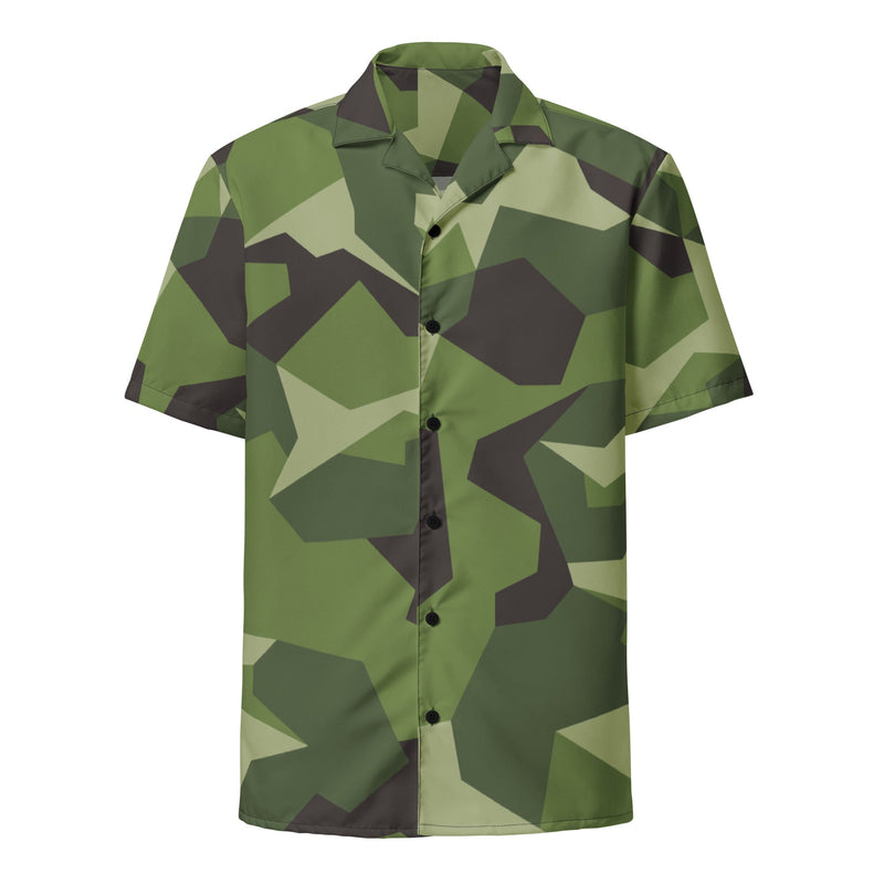 M90 Swedish Woodland CAMO Unisex Short-Sleeve Button Shirt