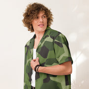 M90 Swedish Woodland CAMO Unisex Short-Sleeve Button Shirt