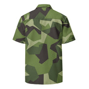 M90 Swedish Woodland CAMO Unisex Short-Sleeve Button Shirt