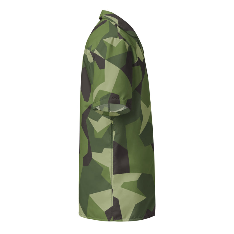 M90 Swedish Woodland CAMO Unisex Short-Sleeve Button Shirt