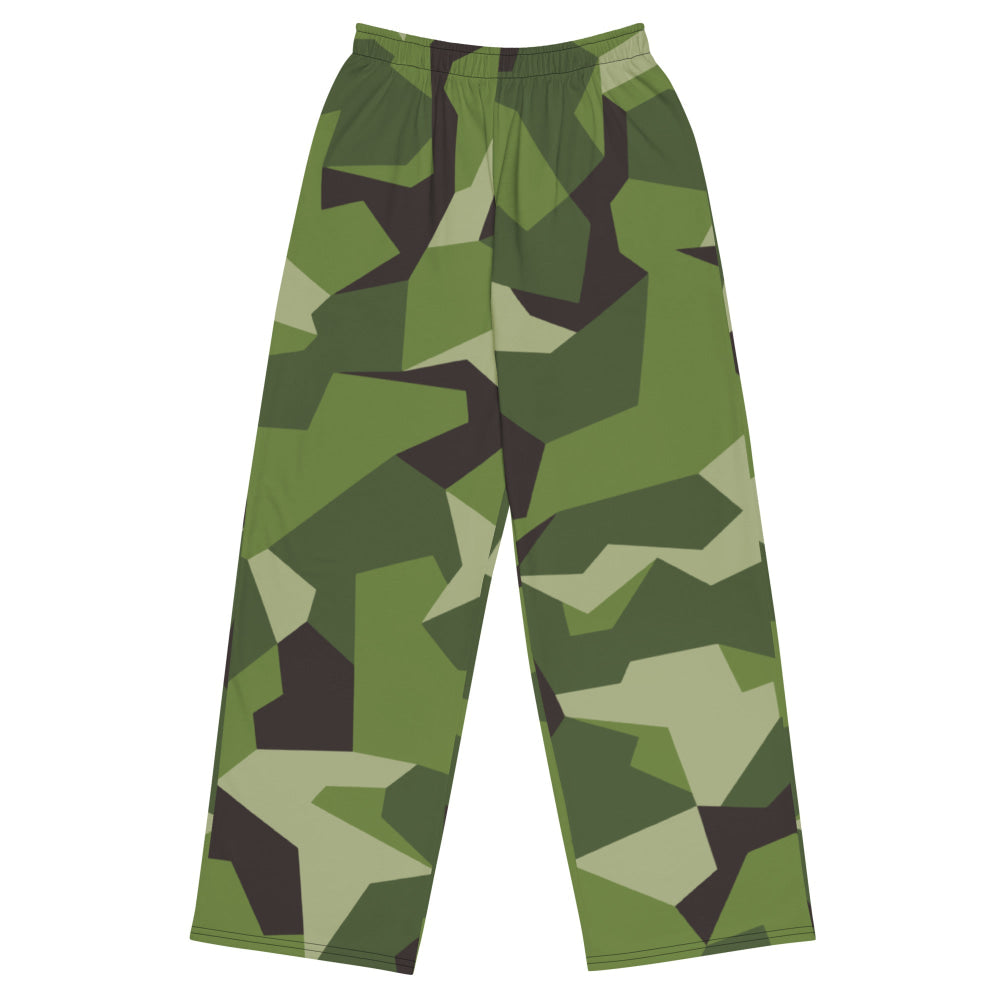 Swedish M90 CAMO unisex wide-leg pants - 2XS - Unisex Wide-Leg Pants