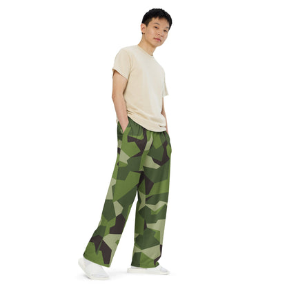 Swedish M90 CAMO unisex wide-leg pants - Unisex Wide-Leg Pants