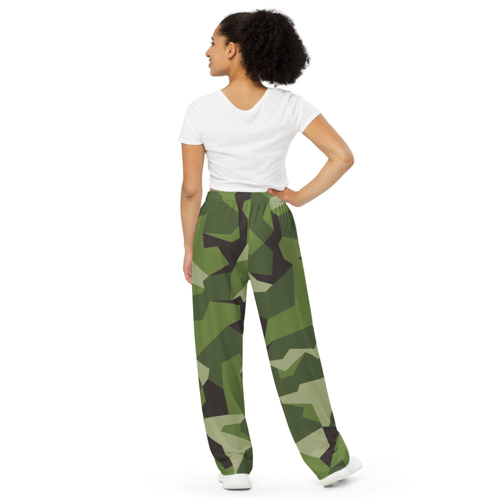 Swedish M90 CAMO unisex wide-leg pants - Unisex Wide-Leg Pants