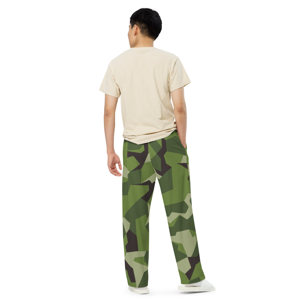 Swedish M90 CAMO unisex wide-leg pants - Unisex Wide-Leg Pants