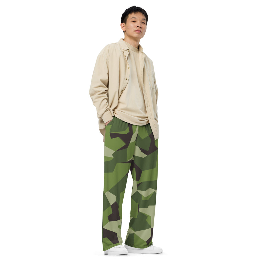 Swedish M90 CAMO unisex wide-leg pants - Unisex Wide-Leg Pants