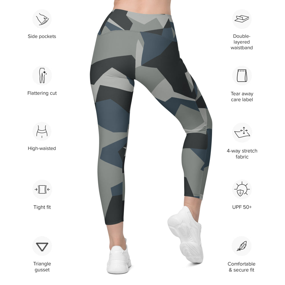 Swedish M90 Urban CAMO Leggings with pockets - Womens With Pockets