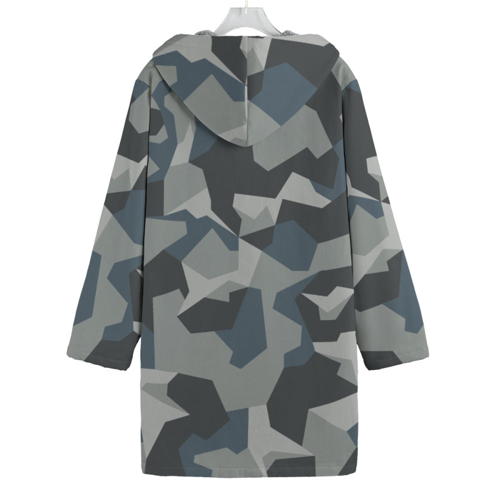 Swedish M90 Urban CAMO Men’s Canvas Horn Buckle Fleece Windbreaker - Mens