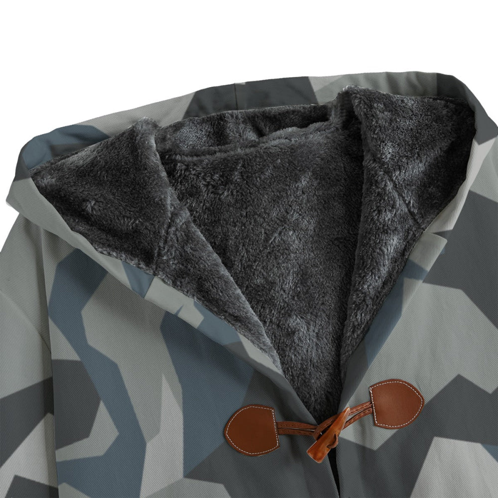 Swedish M90 Urban CAMO Men’s Canvas Horn Buckle Fleece Windbreaker - Mens