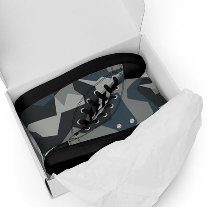 Swedish M90 Urban CAMO Mens high top canvas shoes - High Top Canvas Shoes