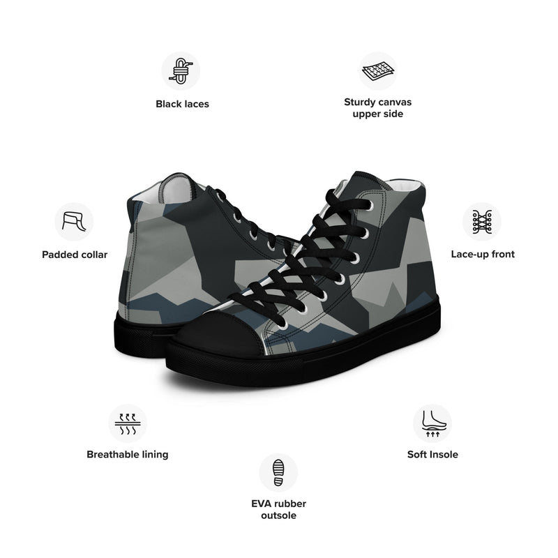M90 Swedish Urban CAMO Mens High-Top Canvas Shoes