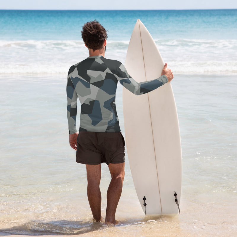 M90 Swedish Urban CAMO Mens Long-Sleeve Rash Guard